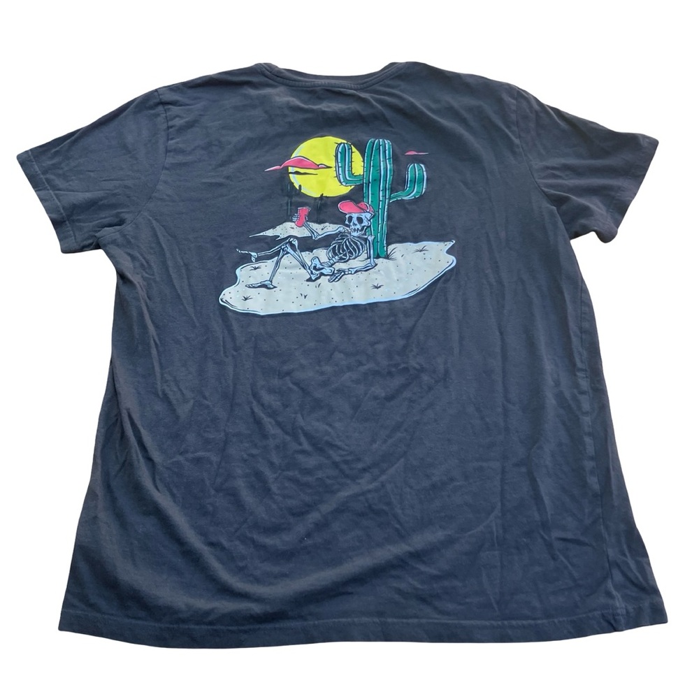 Taco Tuesday Tshirt Medium Cactus Saguaro Black 100% Cotton